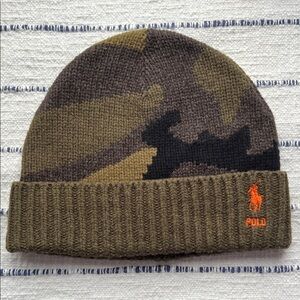 Polo by Ralph Lauren Men's Camouflage Beanie - Olive and Brown